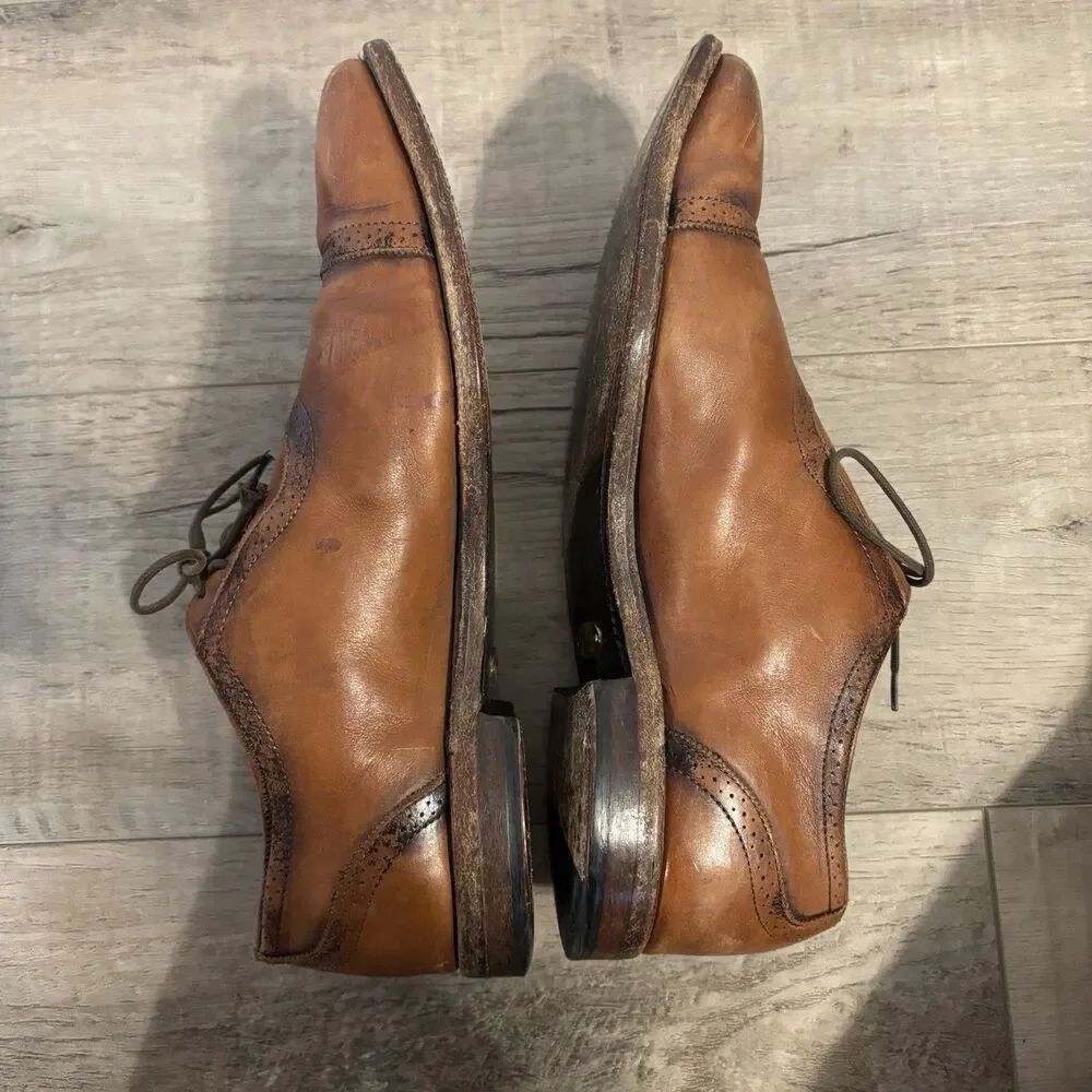 Allen Edmonds The Rutledge Independence Collection Sz 10 E Brown Leather Cap Toe